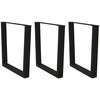 Valgomojo stalo kojos, 3 vnt., juodos, 90x(72-73,3) cm, plienas, V formos
