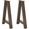 Valgomojo stalo kojos, A formos, 2 vnt., 50x(72-73) cm, plienas
