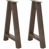 Valgomojo stalo kojos, A formos, 2 vnt., 50x(72-73) cm, plienas