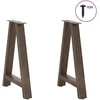 Valgomojo stalo kojos, A formos, 2 vnt., 50x(72-73) cm, plienas