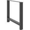 Valgomojo stalo kojos, antracito spalvos, 2 vnt., 100x(72-73) cm, plienas