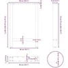 Kavos staliuko kojelės, balta, 2 vnt., 50x(72-73)cm, plienas