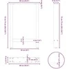 Kavos staliuko kojelės, balta, 2 vnt., 60x(72-73)cm, plienas