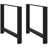 Valgomojo stalo kojos, juodos, 2 vnt., 90x(72-73) cm, plienas