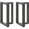 Valgomojo stalo kojos, T formos, 2 vnt., antracito spalvos, 50x35x(72-73) cm, plienas