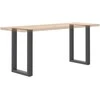 Valgomojo stalo kojos, U formos, 2 vnt., antracito spalvos, 50x(72-73) cm, plienas