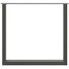 Valgomojo stalo kojos, U formos, 2 vnt., antracito spalvos, 90x(72-73) cm, plienas