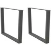 Valgomojo stalo kojos, V formos, 2 vnt., antracito spalvos, 100x(72-73,3) cm, plienas