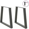 Valgomojo stalo kojos, V formos, 2 vnt., antracito spalvos, 70x(72-73,3) cm, plienas