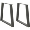Valgomojo stalo kojos, V formos, 2 vnt., antracito spalvos, 80x(72-73,3) cm, plienas