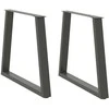 Valgomojo stalo kojos, V formos, 2 vnt., antracito spalvos, 70x(72-73,3) cm, plienas