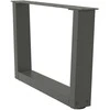 Kavos staliuko kojelės, V formos, 2 vnt., antracito spalvos, 50x(30-31,3) cm, plienas