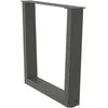 Kavos staliuko kojelės, V formos, 2 vnt., antracito spalvos, 50x(42-43,3) cm, plienas