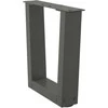 Kavos staliuko kojelės, V formos, 2 vnt., antracito spalvos, 40x(30-31,3) cm, plienas