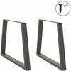 Valgomojo stalo kojos, V formos, 2 vnt., antracito spalvos, 100x(72-73,3) cm, plienas