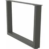 Kavos staliuko kojelės, V formos, 2 vnt., antracito spalvos, 70x(42-43,3) cm, plienas