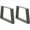 Kavos staliuko kojelės, V formos, 2 vnt., antracito spalvos, 50x(30-31,3) cm, plienas