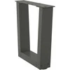 Kavos staliuko kojelės, V formos, 2 vnt., antracito spalvos, 30x(30-31,3) cm, plienas