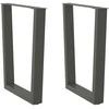 Valgomojo stalo kojos, V formos, 2 vnt., antracito spalvos, 70x(72-73,3) cm, plienas