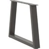 Kavos staliuko kojelės, V formos, 2 vnt., antracito spalvos, 60x(42-43,3) cm, plienas