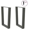 Valgomojo stalo kojos, V formos, 2 vnt., antracito spalvos, 70x(72-73,3) cm, plienas