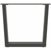 Kavos staliuko kojelės, V formos, 2 vnt., antracito spalvos, 60x(42-43,3) cm, plienas