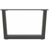 Kavos staliuko kojelės, V formos, 2 vnt., antracito spalvos, 50x(30-31,3) cm, plienas