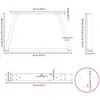 Kavos staliuko kojelės, V formos, 2 vnt., antracito spalvos, 70x(30-31,3) cm, plienas