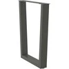 Valgomojo stalo kojos, V formos, 2 vnt., antracito spalvos, 60x(72-73,3) cm, plienas