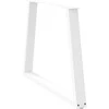 Valgomojo stalo kojelės, 2 vnt., baltos, 90x(72-73,3) cm, plienas, V formos