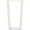 Kavos staliuko kojelės, V formos, 2 vnt., baltos, 38x(42-43,3) cm, plienas
