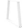 Valgomojo stalo kojelės, 2 vnt., baltos, 70x(72-73,3) cm, plienas, V formos