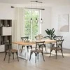 Valgomojo stalo kojelės, 2 vnt., baltos, 80x(72-73,3) cm, plienas, V formos
