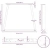 Valgomojo stalo kojelės, 2 vnt., baltos, 80x(72-73,3) cm, plienas, V formos