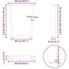Valgomojo stalo kojelės, 2 vnt., baltos, 60x(72-73,3) cm, plienas, V formos