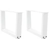 Kavos staliuko kojelės, V formos, 2 vnt., baltos, 60x(30-31,3) cm, plienas