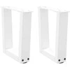 Kavos staliuko kojelės, V formos, 2 vnt., baltos, 30x(30-31,3) cm, plienas