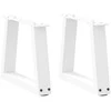 Kavos staliuko kojelės, V formos, 2 vnt., baltos, 40x(30-31,3) cm, plienas
