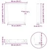 Valgomojo stalo kojelės, 2 vnt., baltos, 90x(72-73,3) cm, plienas, V formos