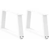 Kavos staliuko kojelės, V formos, 2 vnt., baltos, 70x(30-31,3) cm, plienas