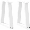 Kavos staliuko kojelės, V formos, 2 vnt., baltos, 28x(42-43,3) cm, plienas