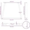 Valgomojo stalo kojelės, 2 vnt., baltos, 70x(72-73,3) cm, plienas, V formos