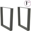 Valgomojo stalo kojos, V formos, 2 vnt., antracito spalvos, 80x(72-73,3) cm, plienas