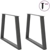 Valgomojo stalo kojos, V formos, 2 vnt., antracito spalvos, 90x(72-73,3) cm, plienas