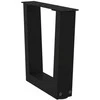 Kavos staliuko kojelės, V formos, 2 vnt., juodos, 40x(30-31,3) cm, plienas
