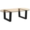 Kavos staliuko kojelės, V formos, 2 vnt., juodos, 60x(30-31,3) cm, plienas