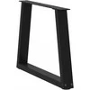 Kavos staliuko kojelės, V formos, 2 vnt., juodos, 60x(42-43,3) cm, plienas