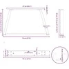 Kavos staliuko kojelės, V formos, 2 vnt., juodos, 70x(30-31,3) cm, plienas