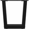 Kavos staliuko kojelės, V formos, 2 vnt., juodos, 40x(30-31,3) cm, plienas