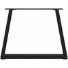 Kavos staliuko kojelės, V formos, 2 vnt., juodos, 60x(42-43,3) cm, plienas